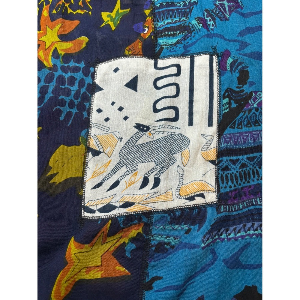 La Cera Womens Patchwork Button Front Blouse 1X B… - image 8